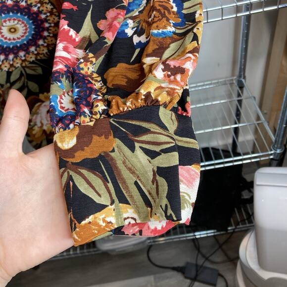 Acting Pro Women's Floral Medallion Print Long Sleeve Top Size 2X Retro Mod Boho - Picture 7 of 9